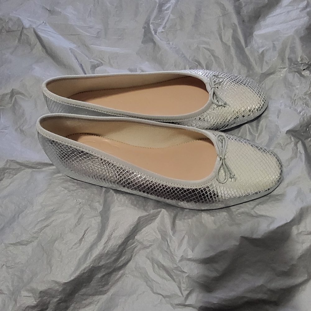 J. Crew Silver Flats - Picture 4 of 8